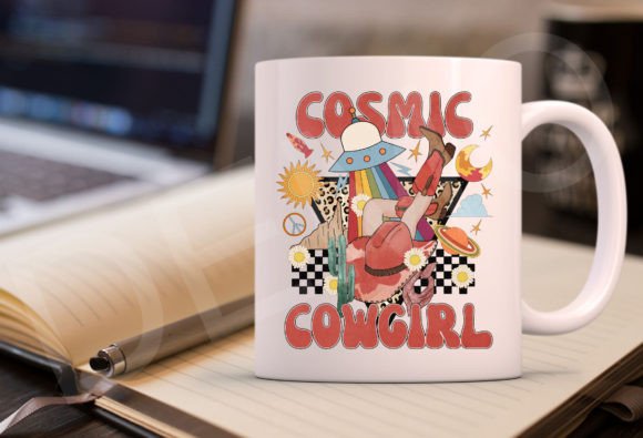 Cosmic Space Desert, Retro PNG