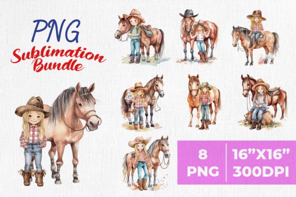 Little Cowgirl and Her Horse Watercolor Review